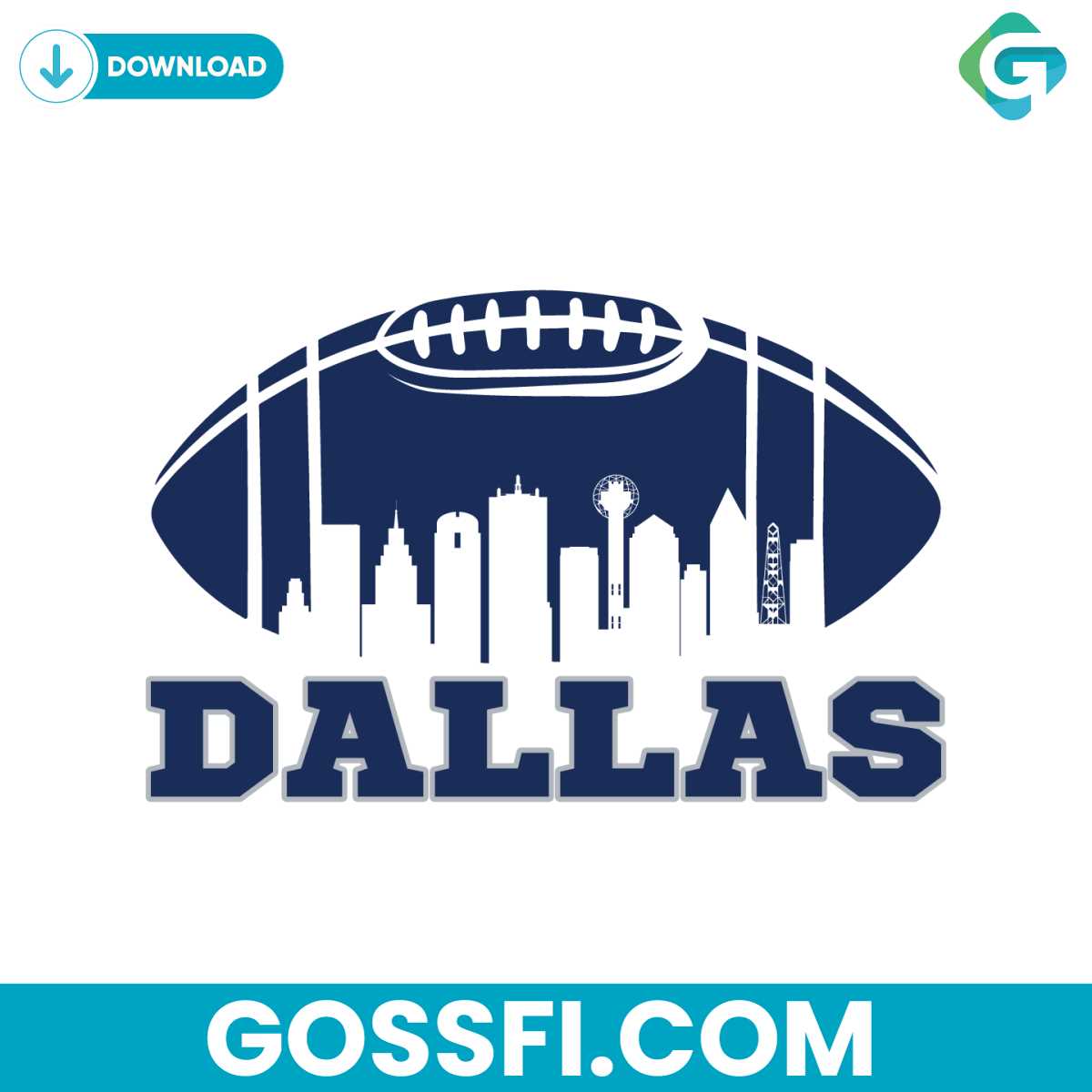 dallas-cowboys-1960-football-skyline-svg-digital-download