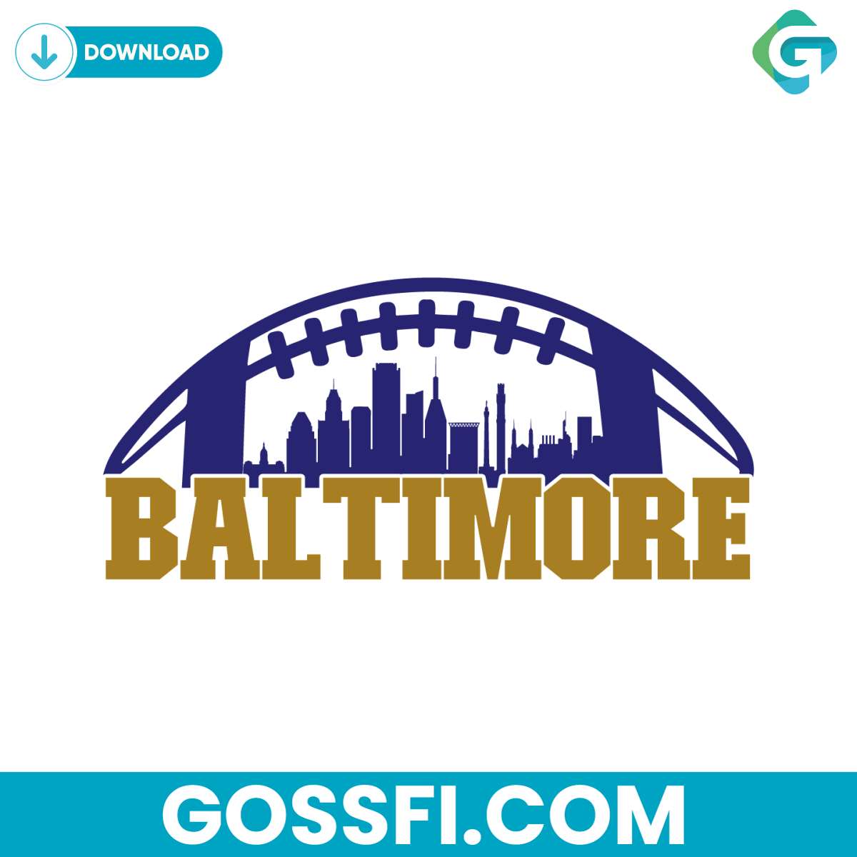 baltimore-football-skyline-svg-digital-download