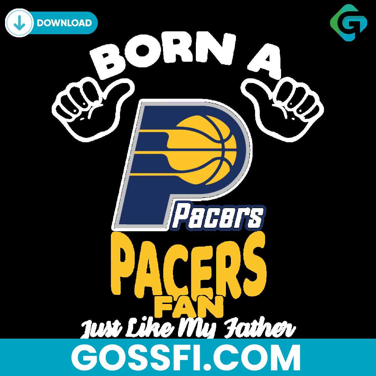 born-a-pacers-fan-just-like-my-father-svg