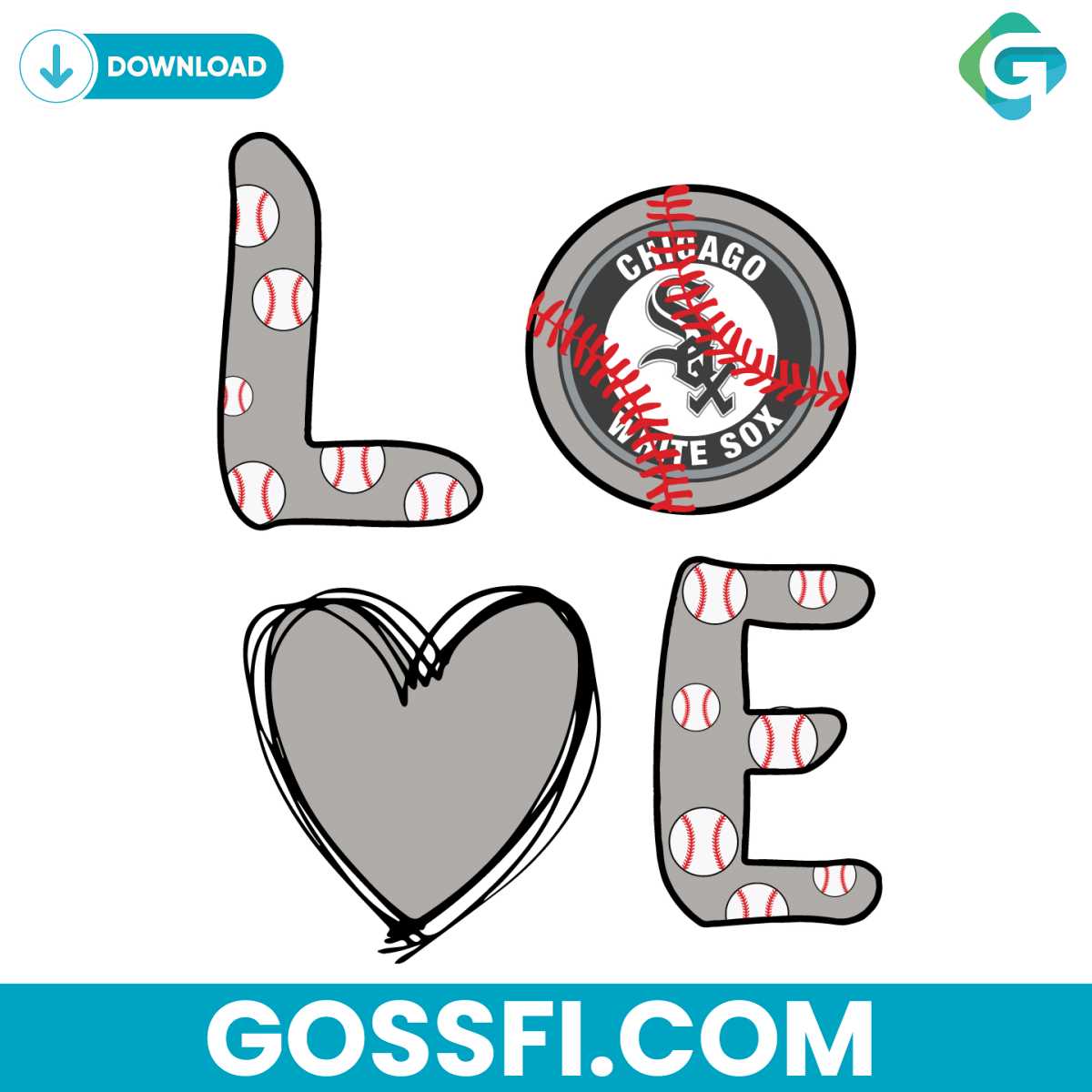 love-chicago-white-sox-svg-digital-download