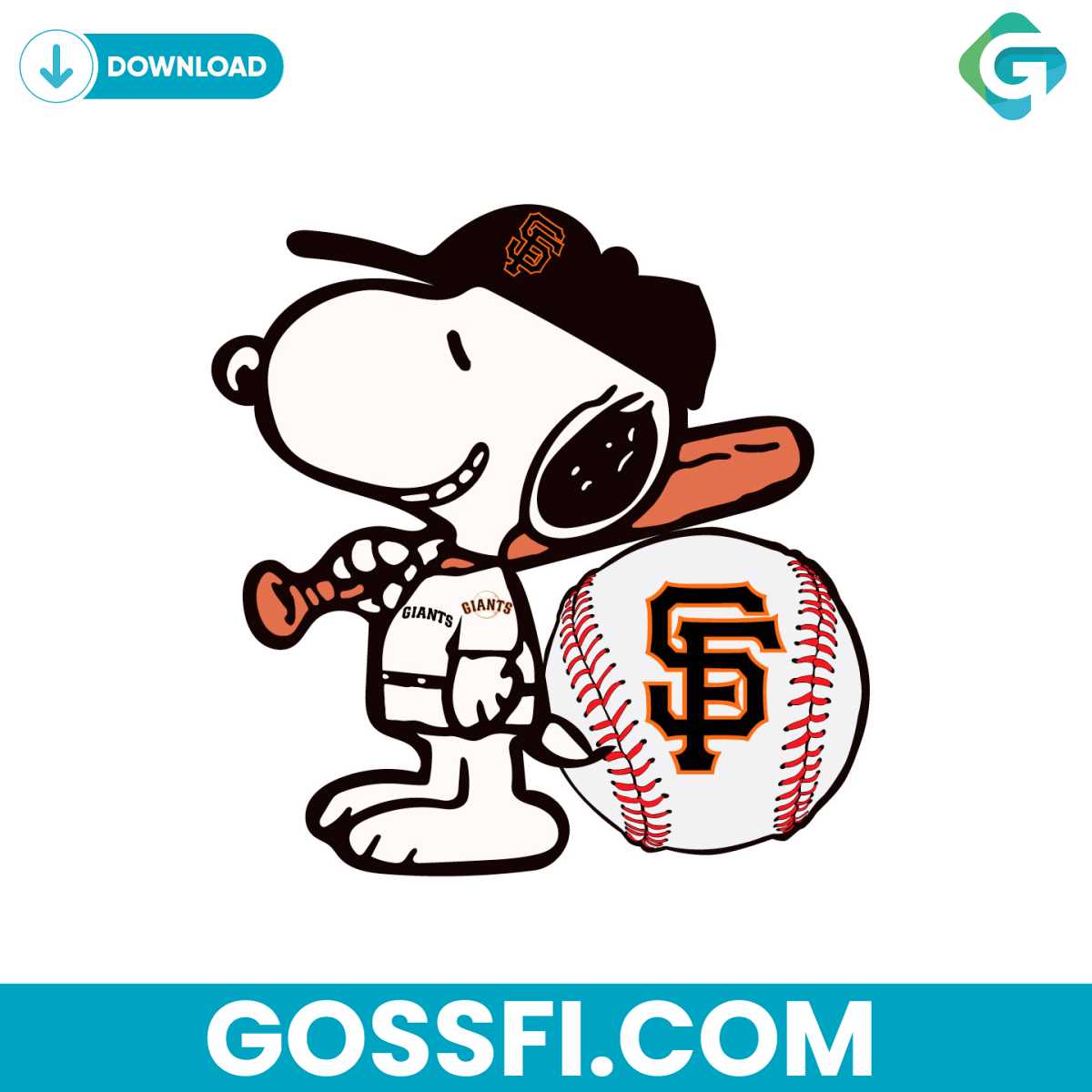 san-francisco-giants-snoopy-baseball-svg