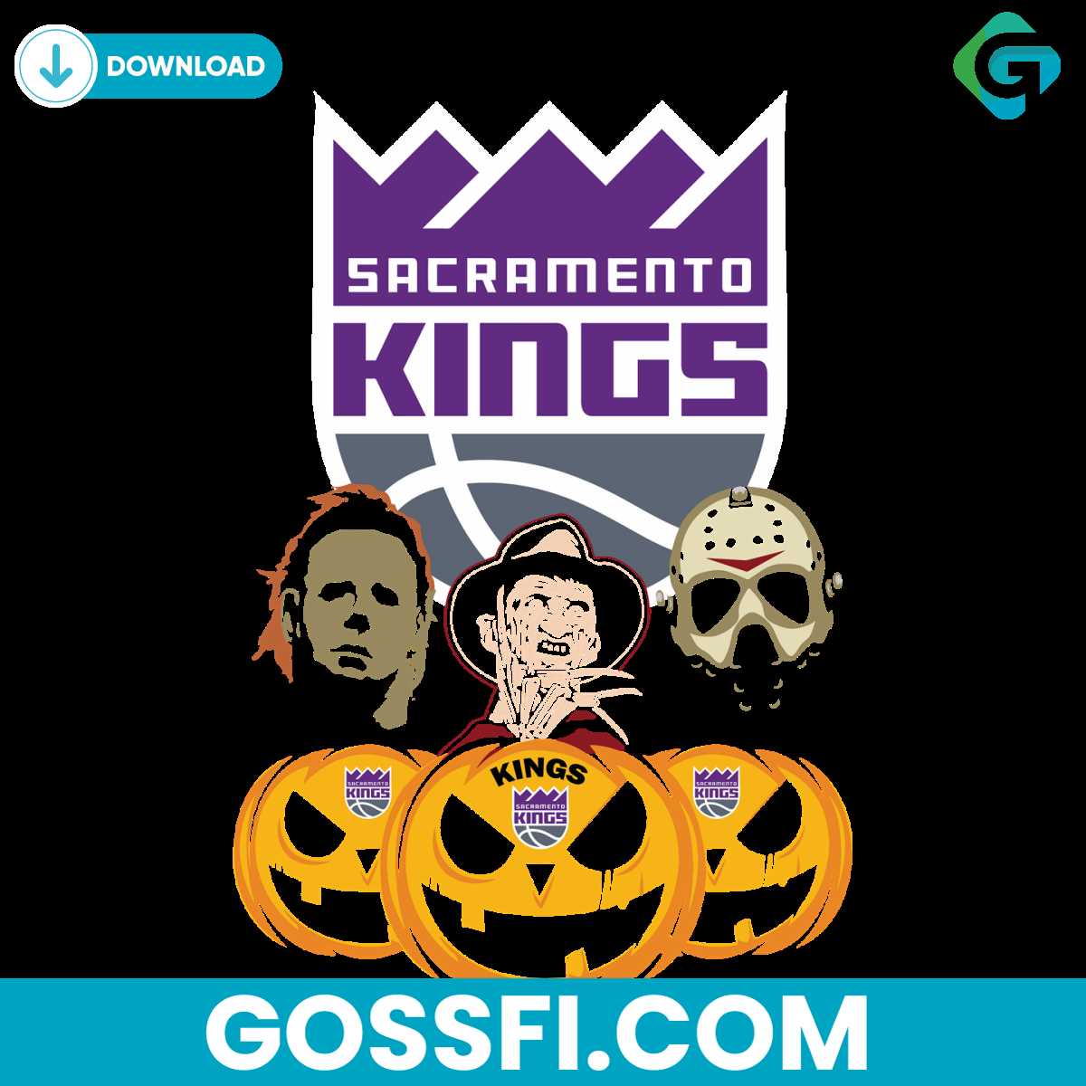 sacramento-kings-halloween-horror-movie-pumpkin-svg