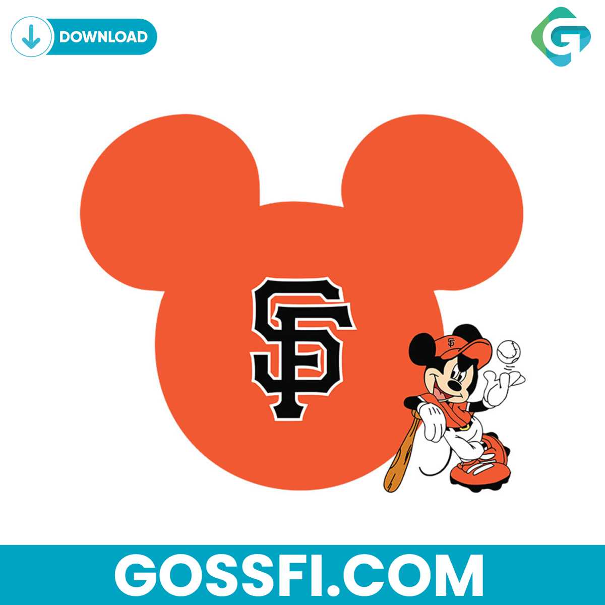 baseball-mickey-san-francisco-giants-svg