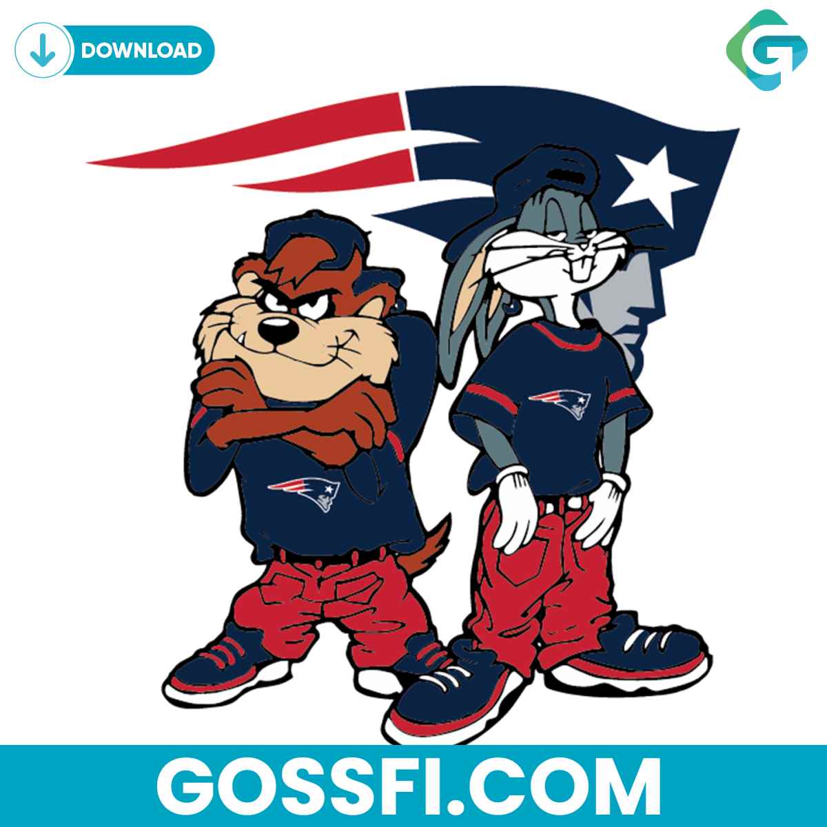 looney-tunes-hip-hop-new-england-patriots-svg