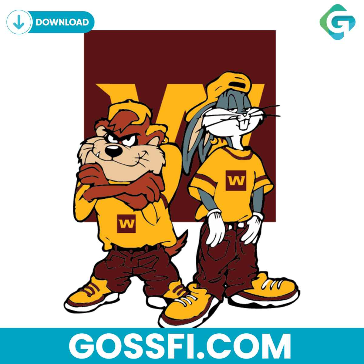 looney-tunes-hip-hop-washington-football-svg