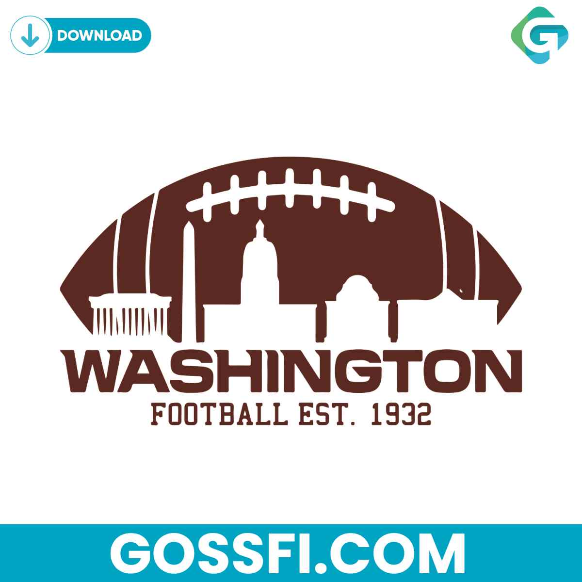 washington-football-est-1932-skyline-svg