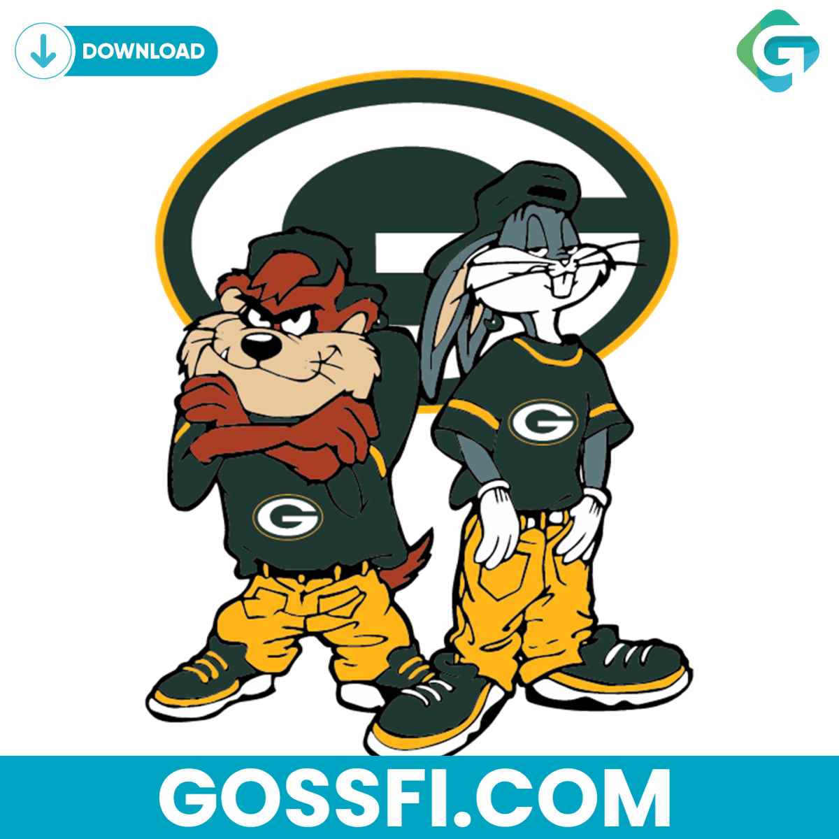 looney-tunes-hip-hop-green-bay-packers-svg