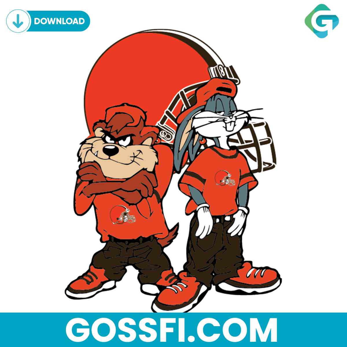 looney-tunes-hip-hop-cleveland-browns-svg