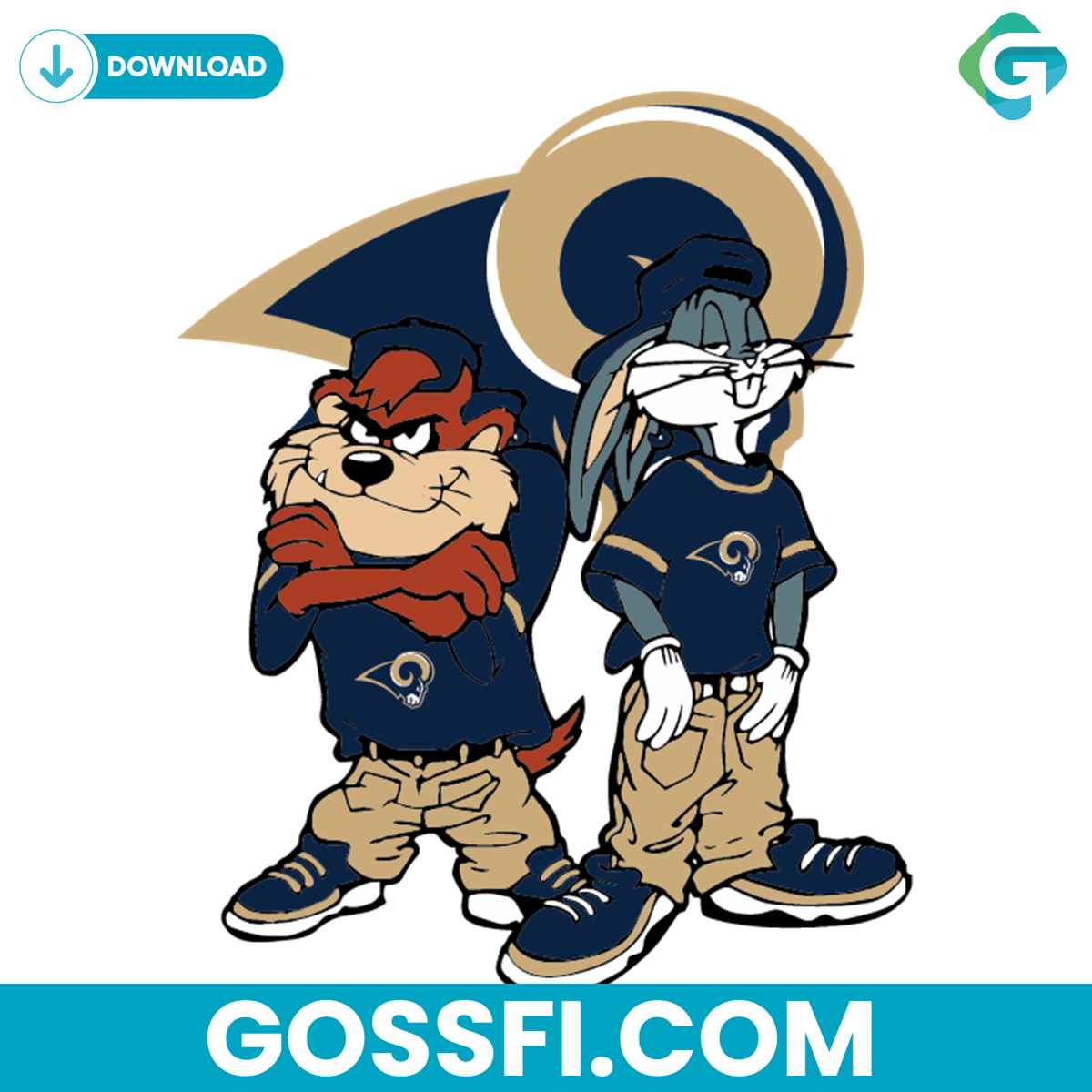 looney-tunes-hip-hop-los-angeles-rams-svg