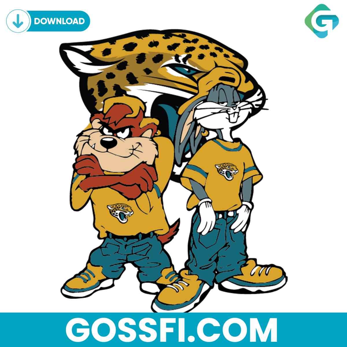 looney-tunes-hip-hop-jacksonville-jaguar-svg