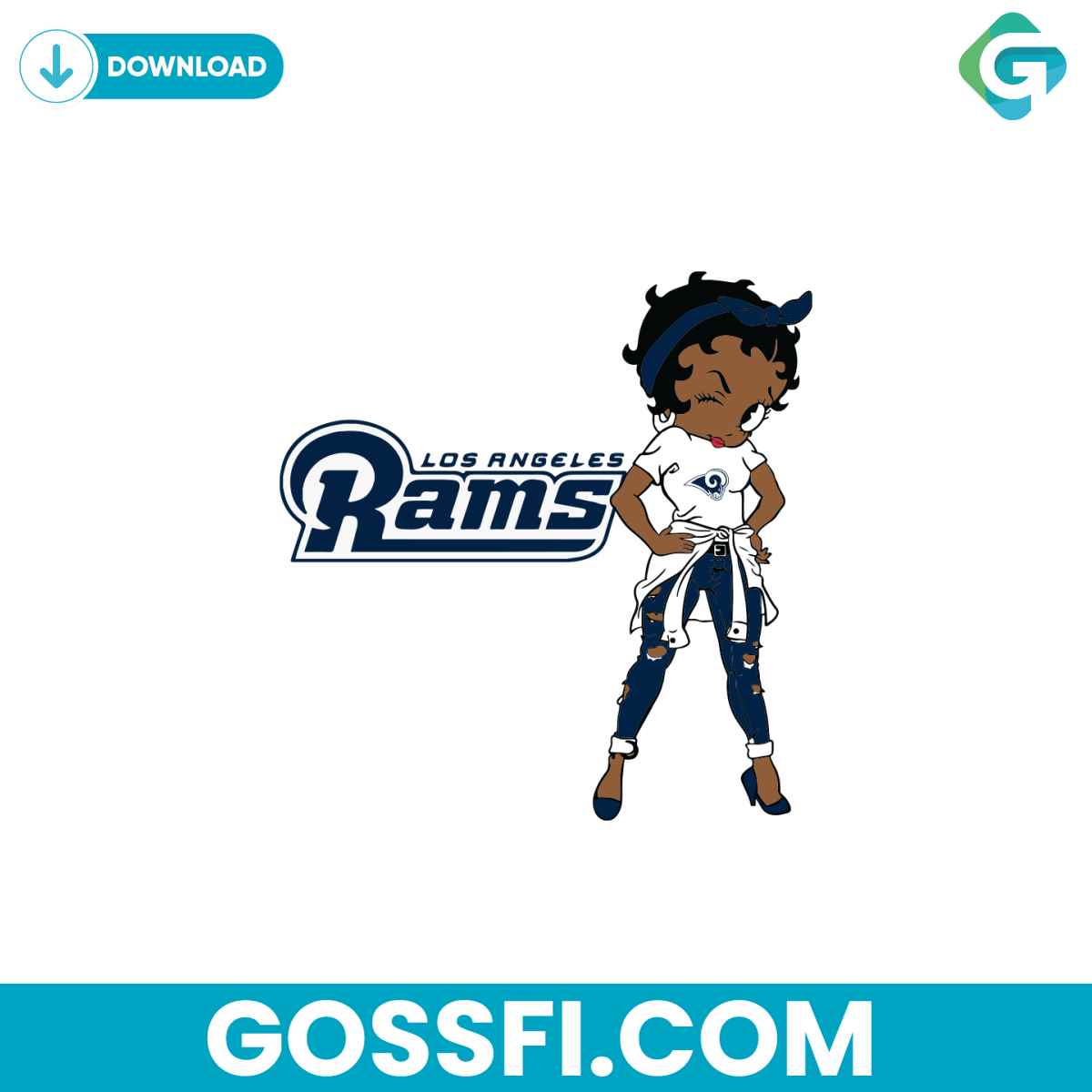 los-angeles-rams-girl-svg-digital-download