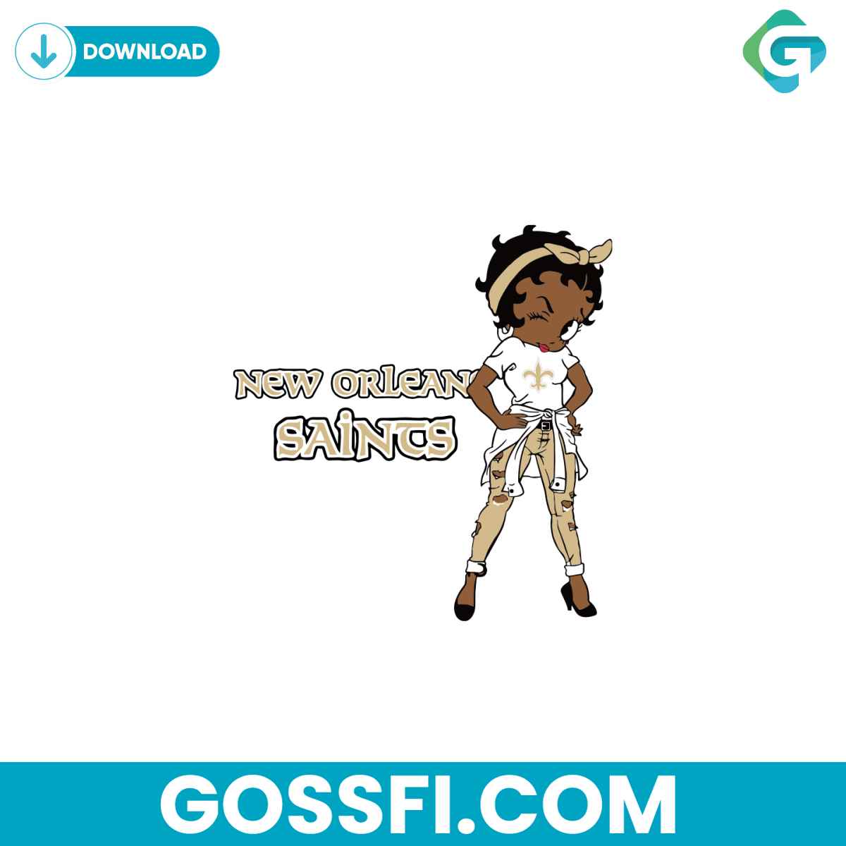 new-orlean-saints-girl-svg-digital-download