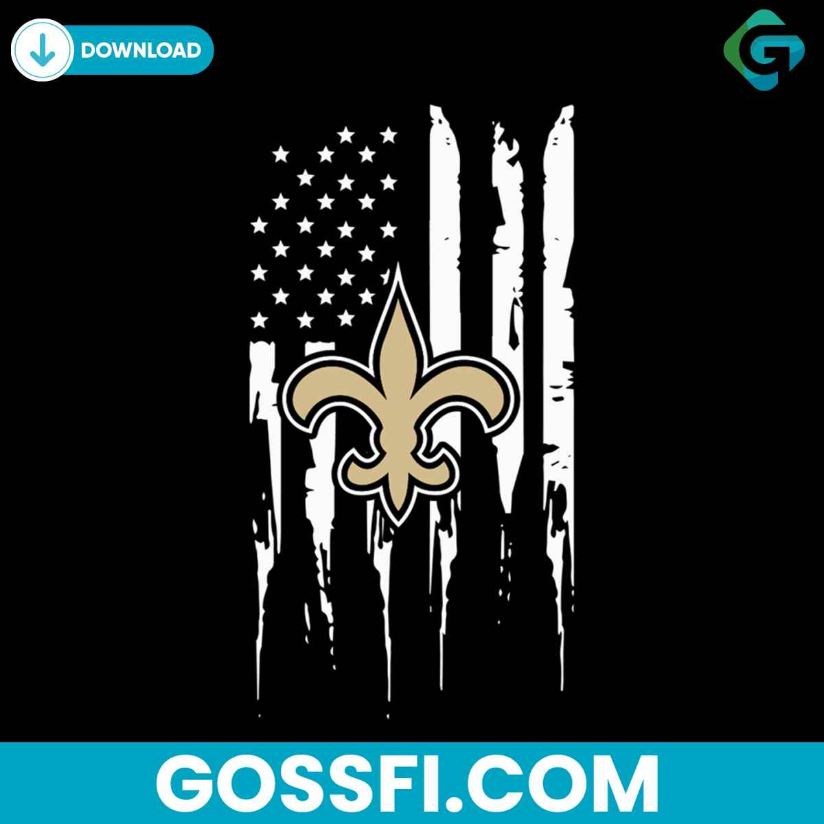 flag-new-orleans-saints-logo-svg