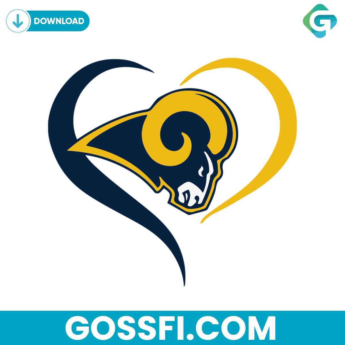 los-angles-rams-heart-svg-cricut-digital-download