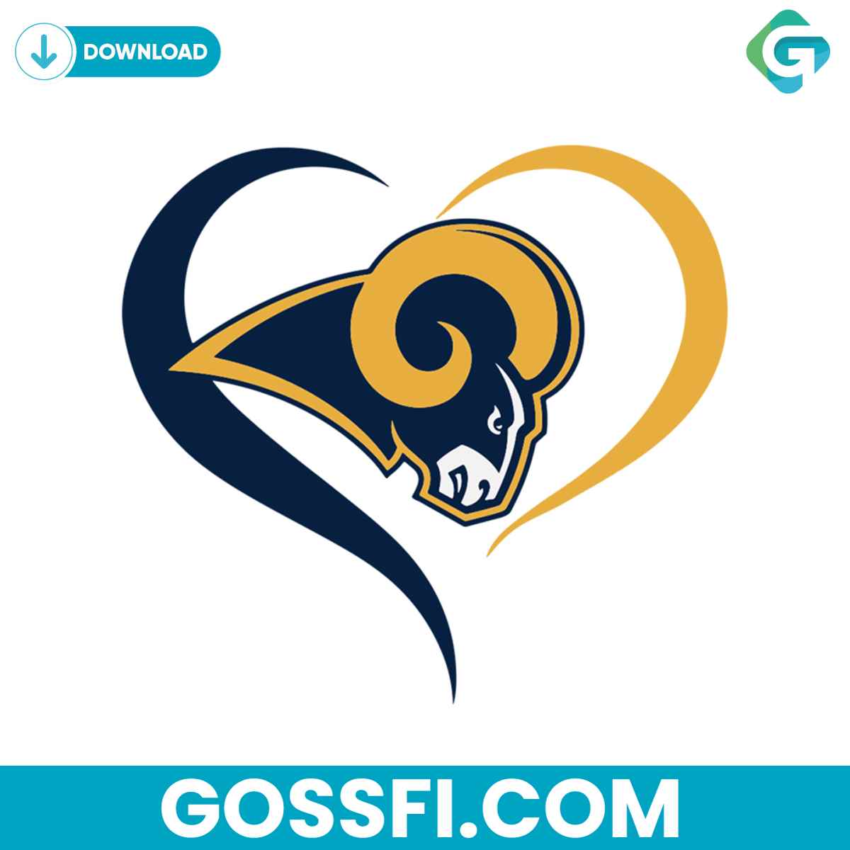 los-angeles-rams-heart-svg-cricut-digital-download