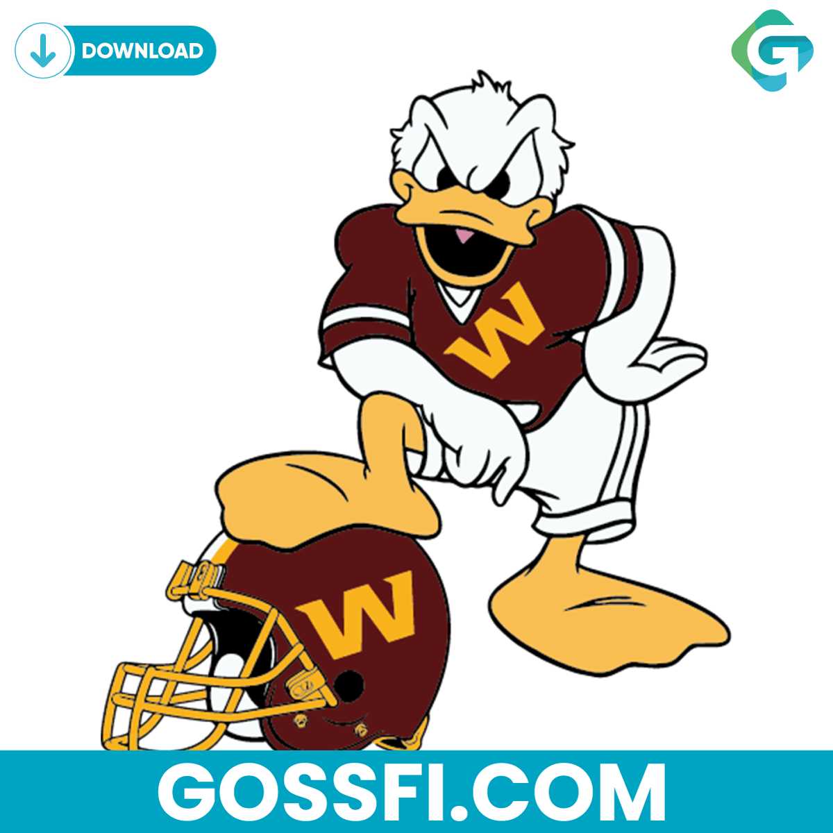 donald-duck-washington-football-team-svg