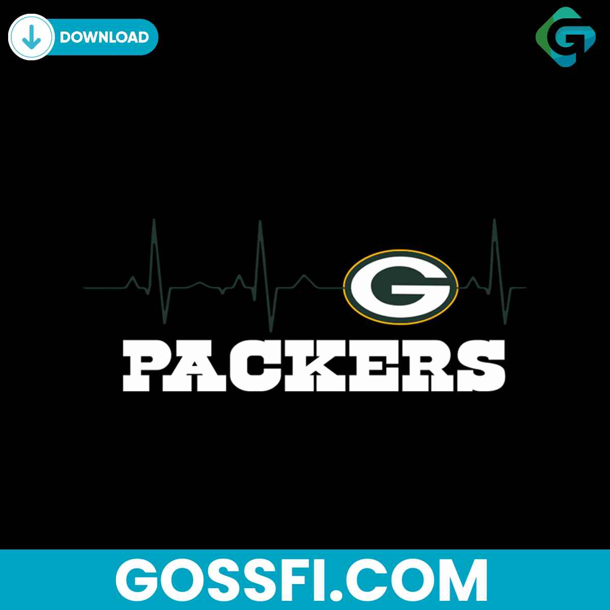 green-bay-packers-heartbeat-svg-cricut-digital-download