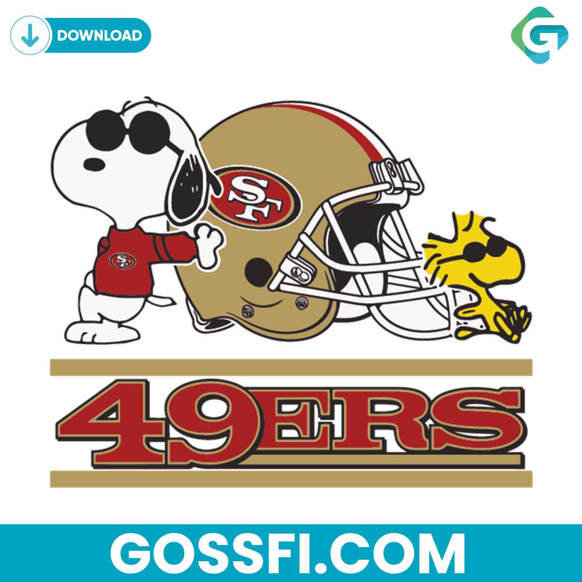 san-francisco-49ers-snoopy-svg-digital-download