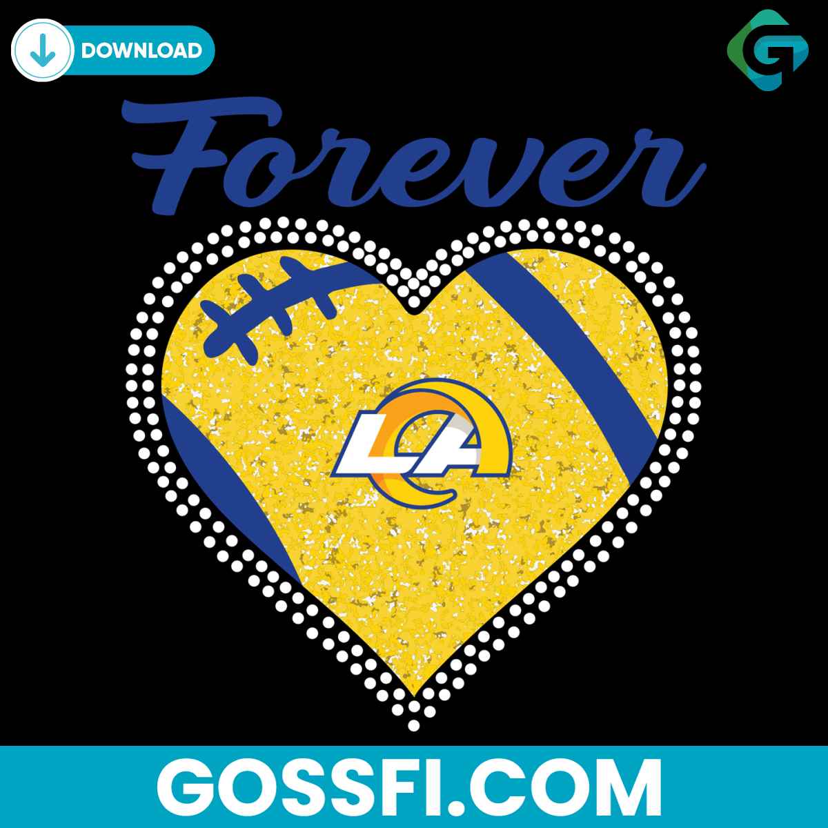 forever-los-angeles-rams-heart-diamond-svg