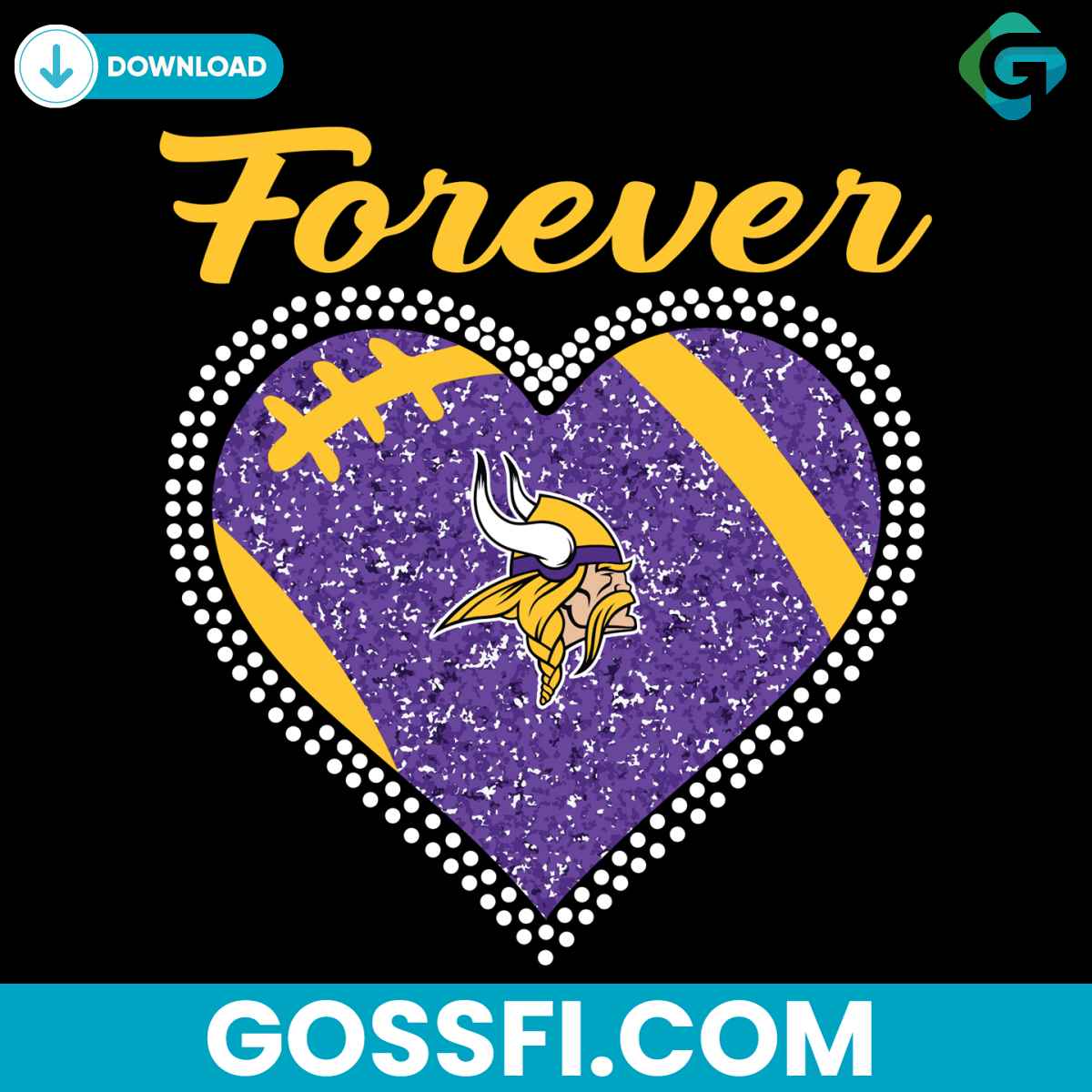 forever-minnesota-vikings-heart-diamond-svg
