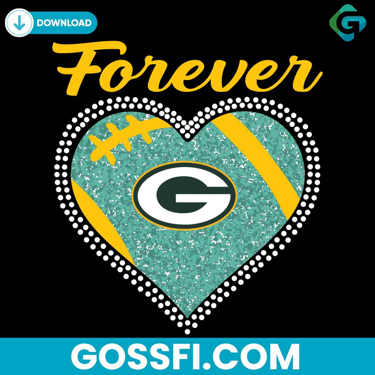forever-green-bay-packers-heart-diamond-svg
