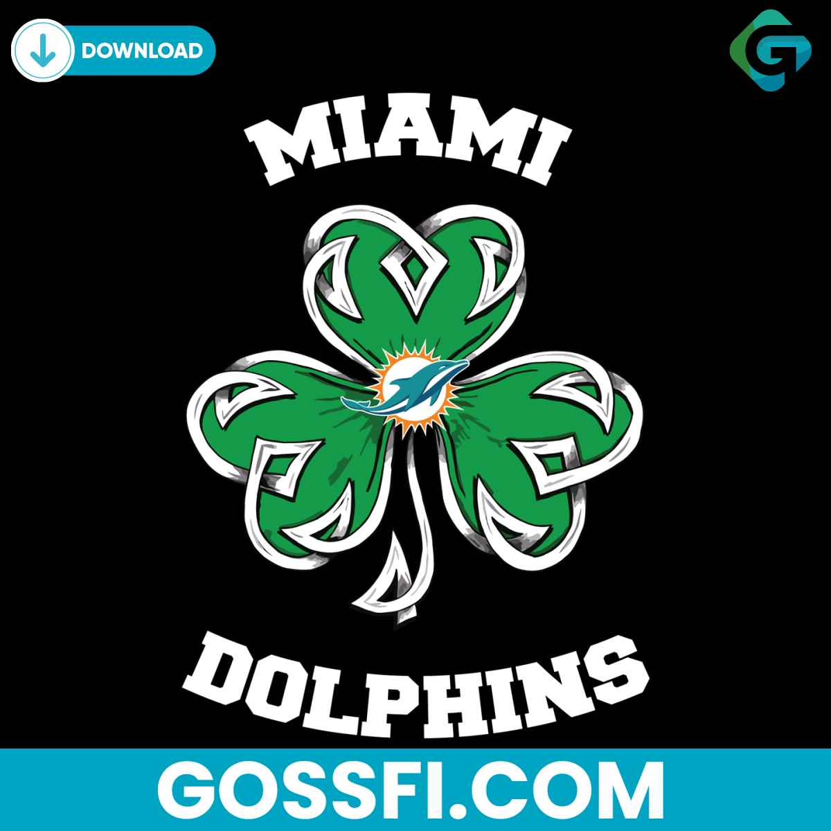 shamrock-football-st-patricks-day-miami-dolphin-svg