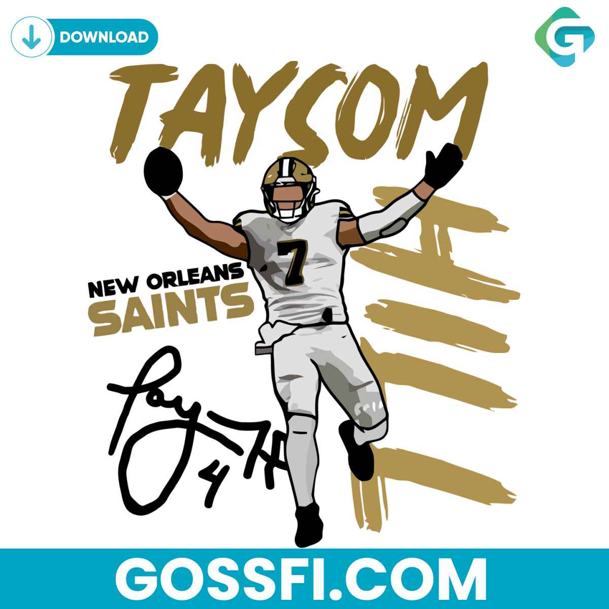 taysom-new-orleans-saints-svg