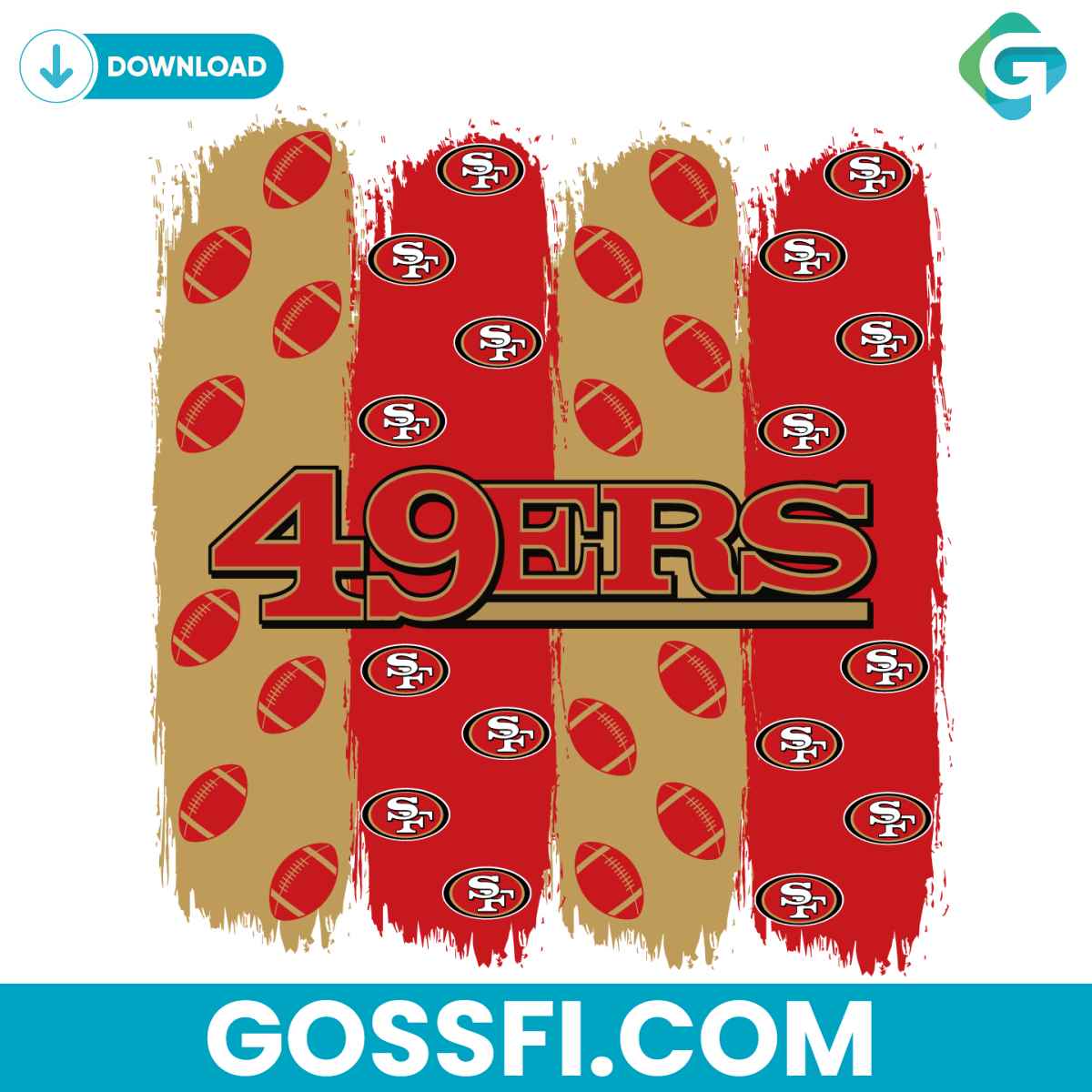 san-francisco-49ers-football-pattern-svg