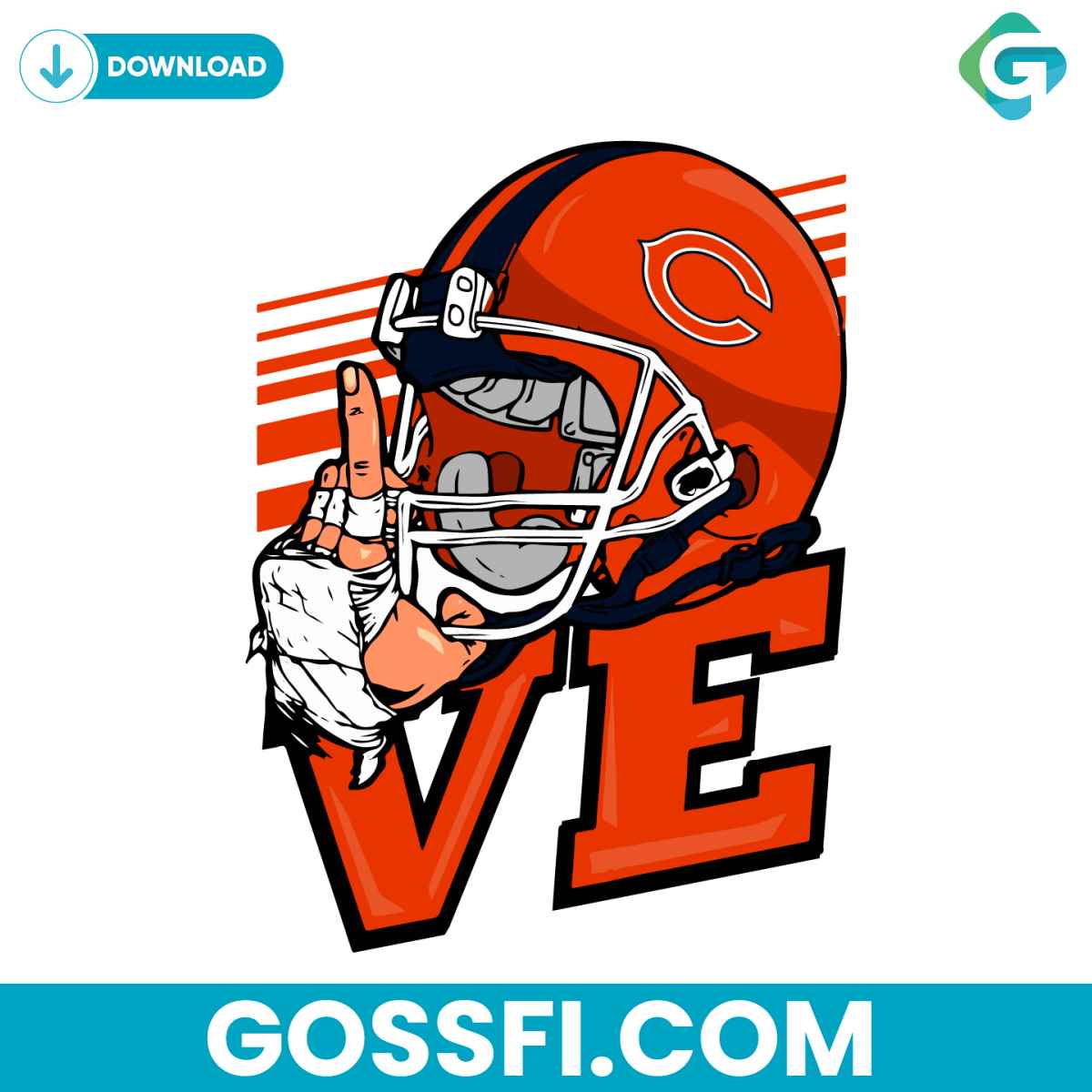 love-chicago-bears-nfl-svg-digital-download