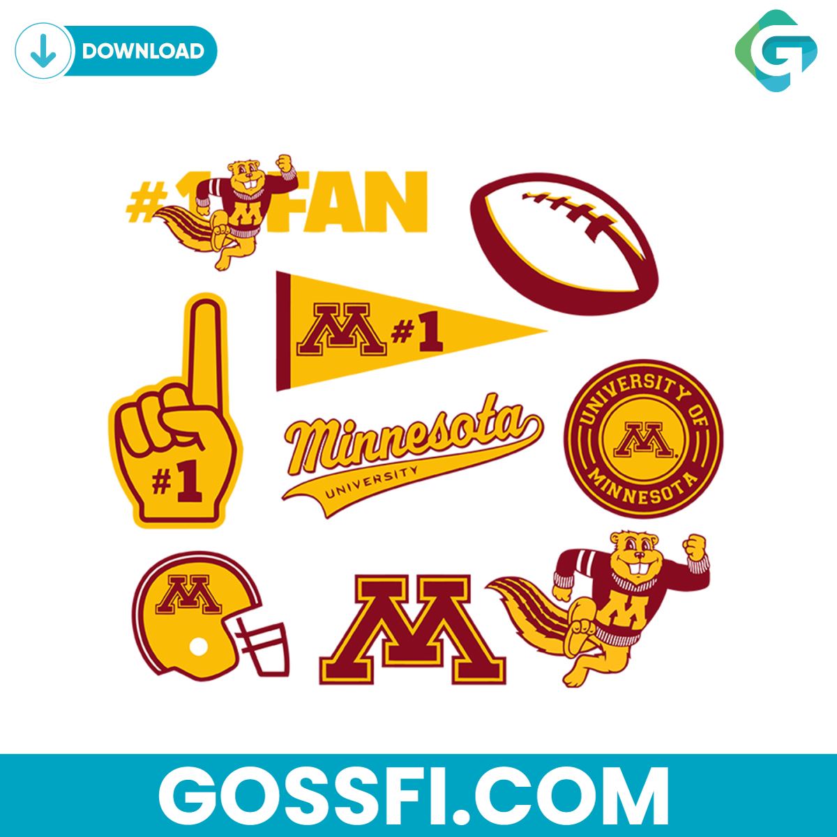 bundle-minnesota-golden-gophers-svg-digital-download