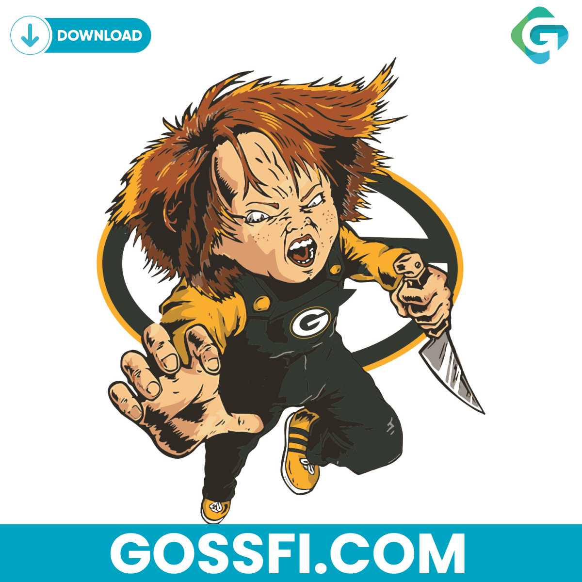 chucky-green-bay-packer-svg-digital-download