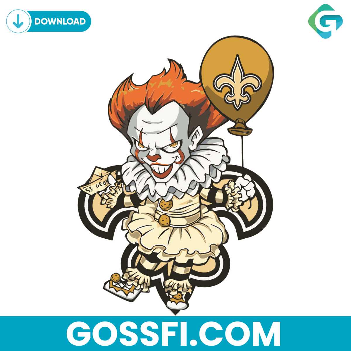 pennywise-new-orleans-saints-svg-digital-download