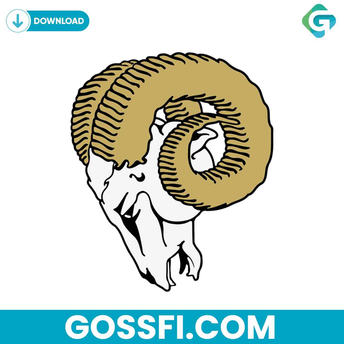los-angeles-rams-mascot-svg-cricut-digital-download