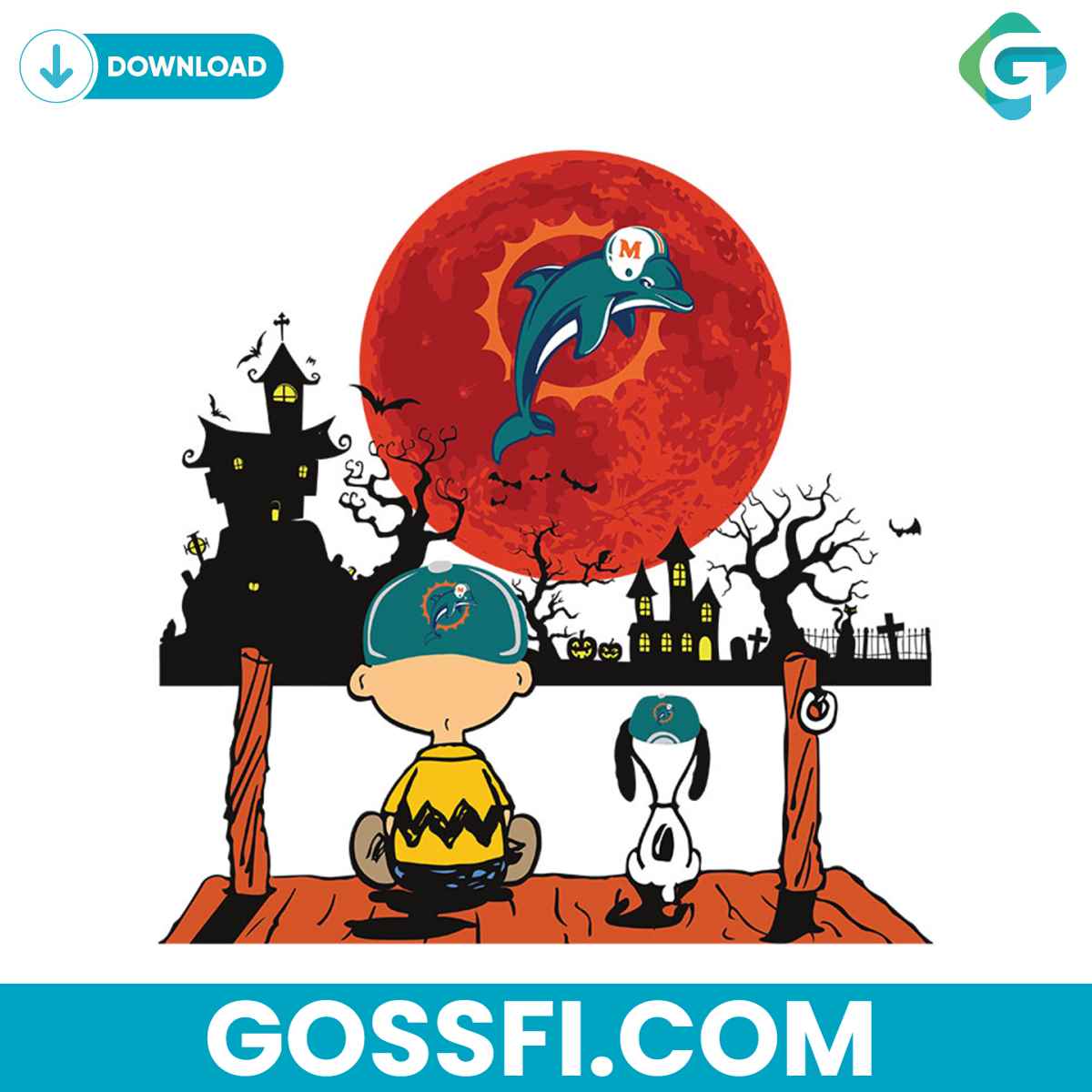 charlie-brown-and-snoopy-watching-miami-dolphins-svg