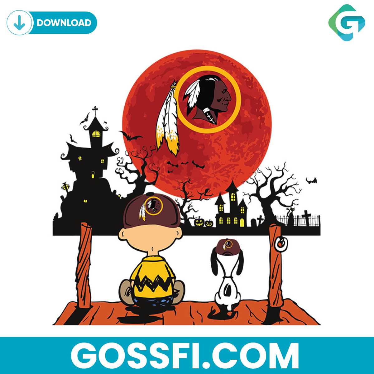 charlie-brown-and-snoopy-watching-washington-football-svg