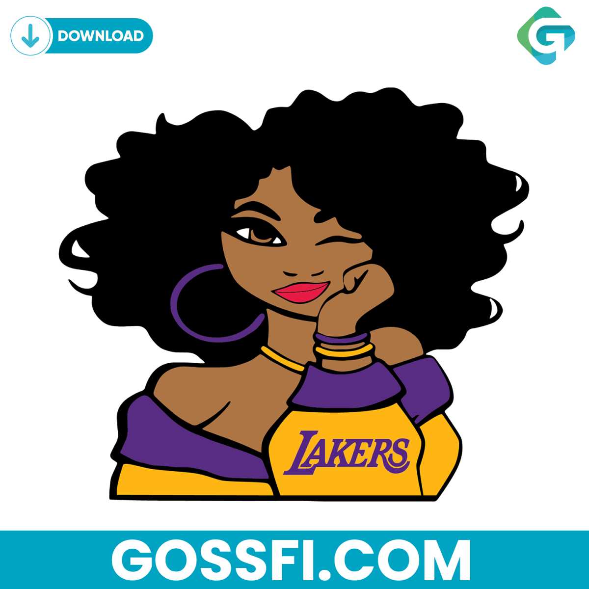 lakers-champions-black-girl-svg-digital-download