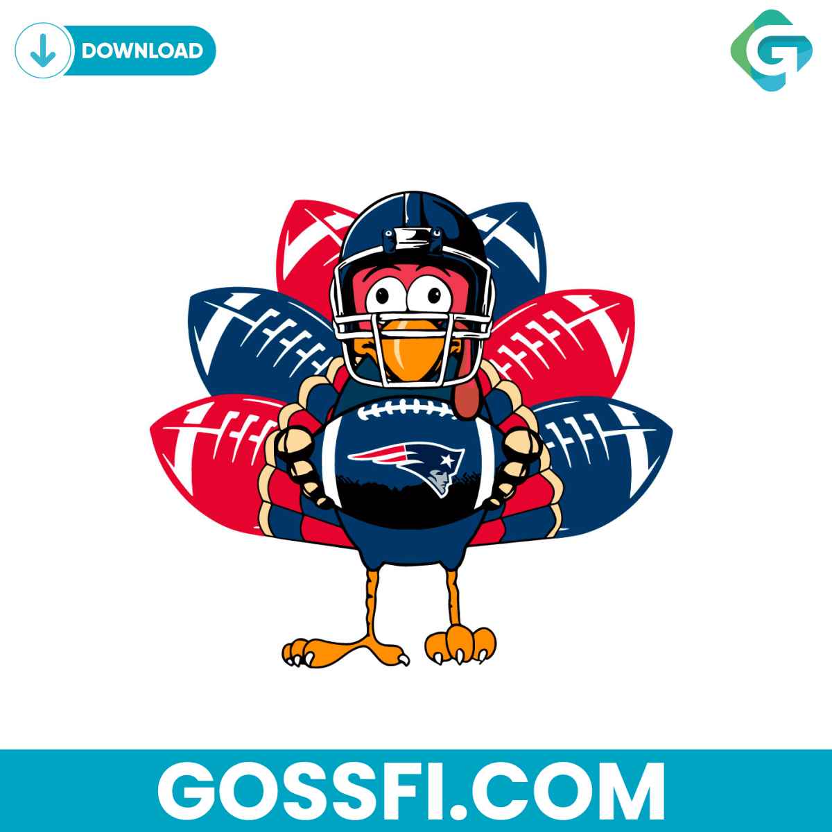 new-england-patriots-turkey-svg