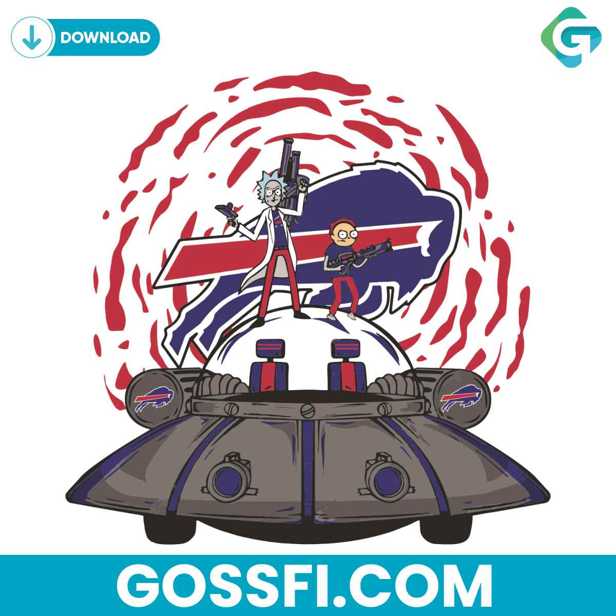 rick-morty-buffalo-bills-svg-digital-download