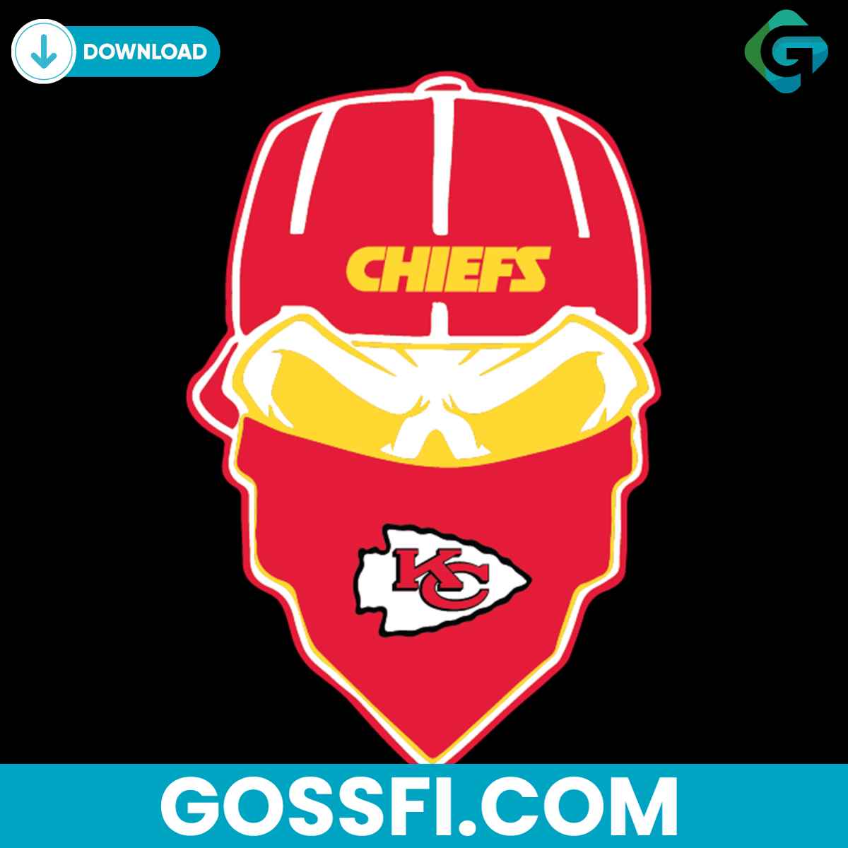 kansas-city-chiefs-ninja-face-svg-digital-download