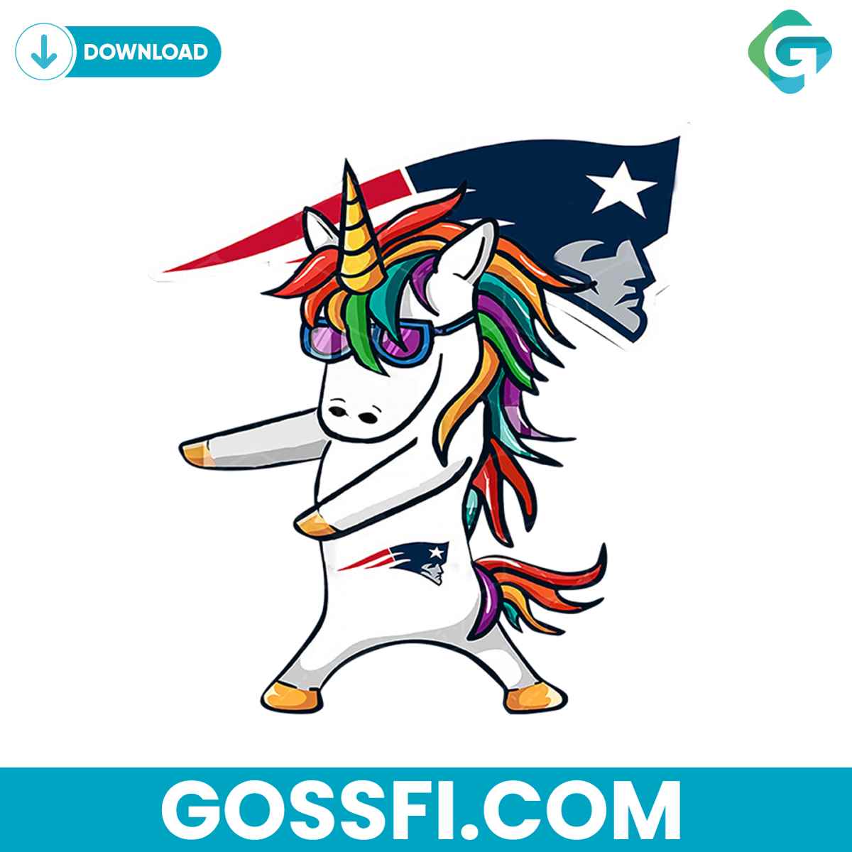 new-england-patriots-unicorn-svg