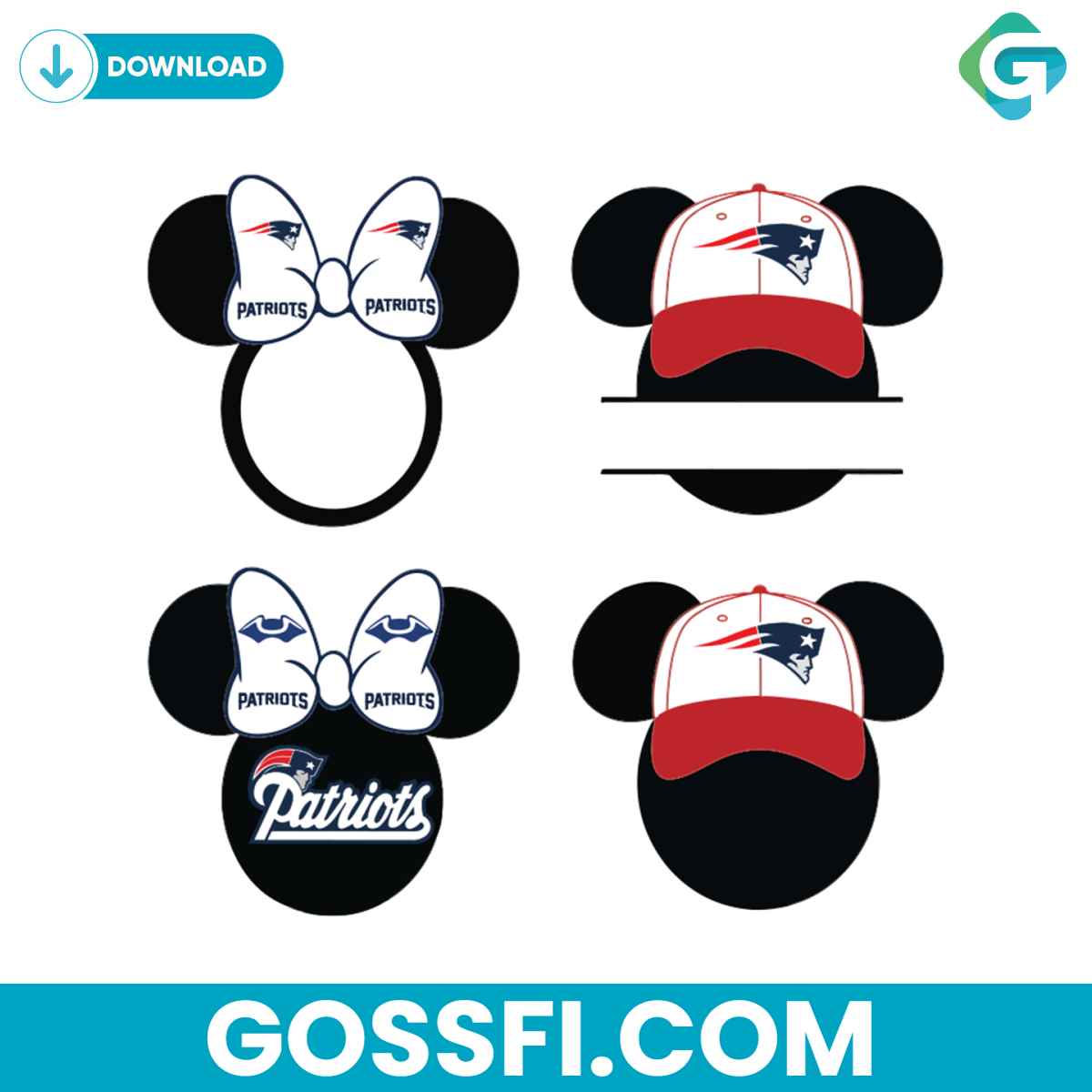 new-england-patriots-mickey-monogram-svg