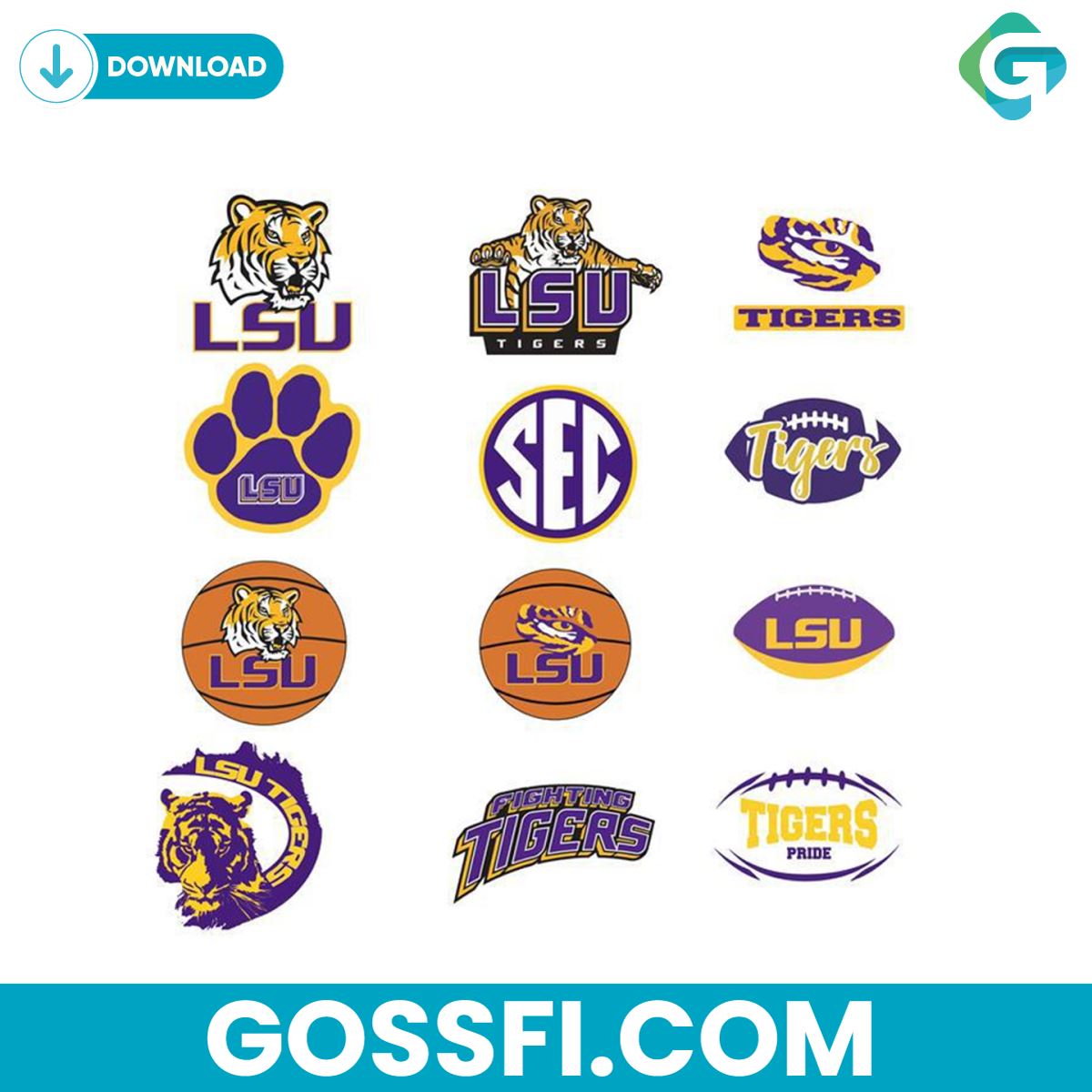 lsu-tigers-bundle-svg-digital-download