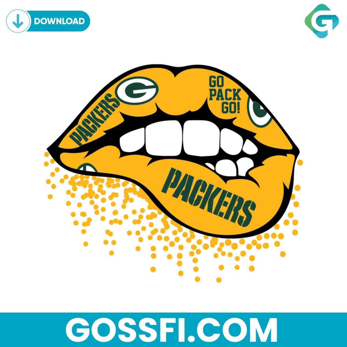 green-bay-packers-inspired-lips-svg