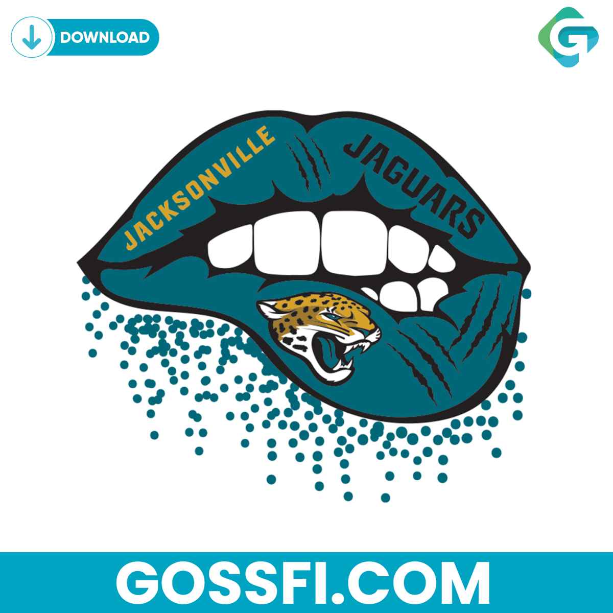 jacksonville-jaguars-inspired-lips-svg