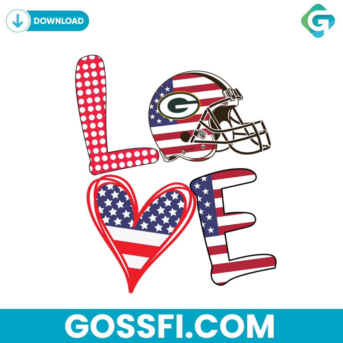 independence-day-love-green-bay-packers-svg