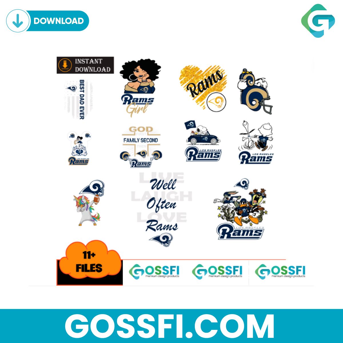 11-los-angeles-rams-design-bundle-svg