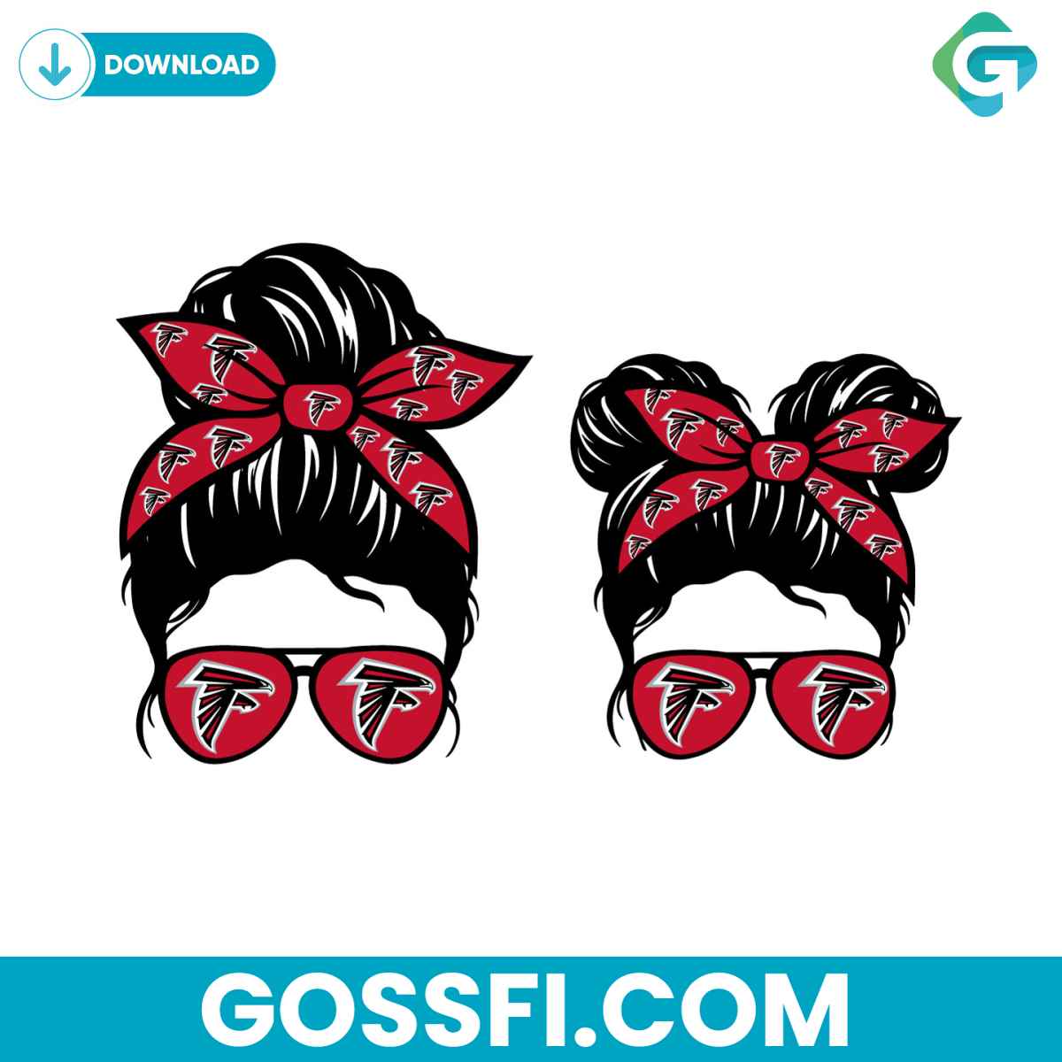 atlanta-falcons-football-messy-bun-mom-and-kid-svg