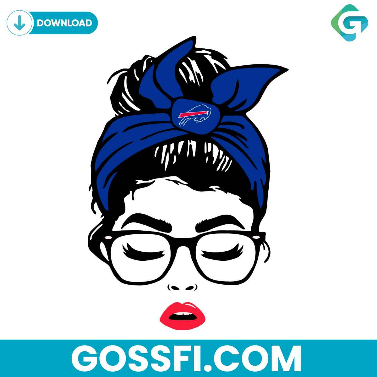 buffalo-bills-football-team-messy-bun-svg
