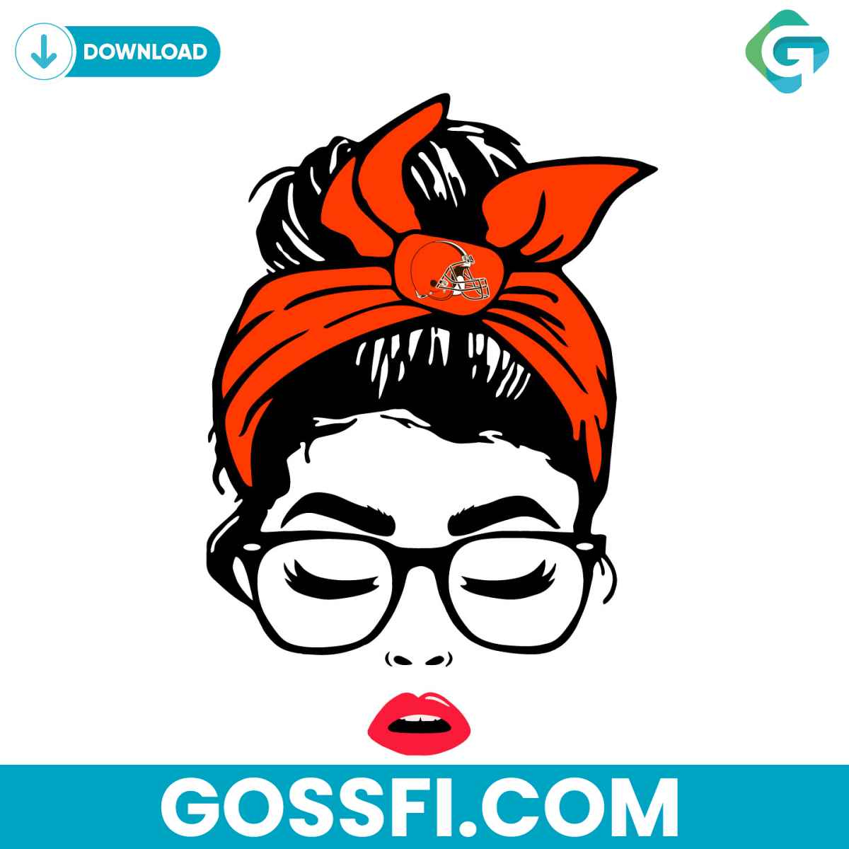 cleveland-browns-football-team-messy-bun-svg