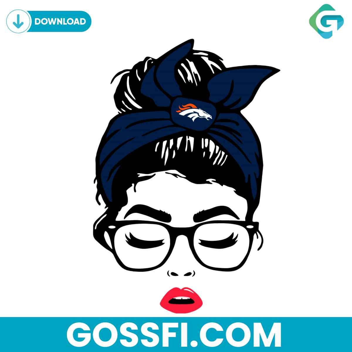 denver-broncos-football-team-messy-bun-svg
